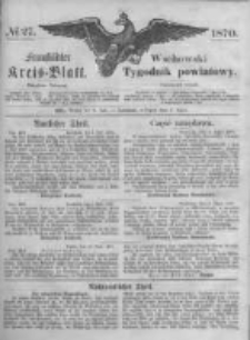 Fraust&auml;dter Kreisblatt. 1870.07.08 Nr27