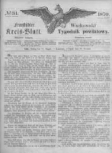 Fraust&auml;dter Kreisblatt. 1870.08.26 Nr34