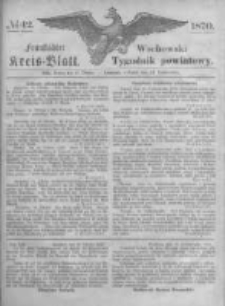 Fraust&auml;dter Kreisblatt. 1870.10.21 Nr42