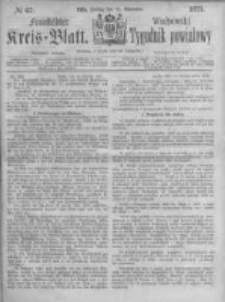 Fraust&auml;dter Kreisblatt. 1871.11.24 Nr47