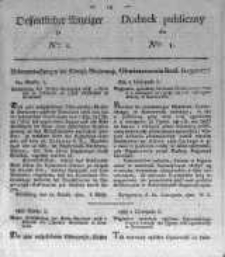 Oeffentlicher Anzeiger zum Amtsblatt No.1. der K&ouml;nigl. Preuss. Regierung zu Bromberg. 1823