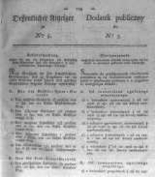 Oeffentlicher Anzeiger zum Amtsblatt No.5. der K&ouml;nigl. Preuss. Regierung zu Bromberg. 1823