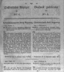 Oeffentlicher Anzeiger zum Amtsblatt No.6. der Königl. Preuss. Regierung zu Bromberg. 1823