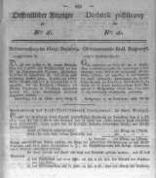Oeffentlicher Anzeiger zum Amtsblatt No.46. der K&ouml;nigl. Preuss. Regierung zu Bromberg. 1823