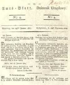 Amtsblatt der K&ouml;niglichen Preussischen Regierung zu Bromberg. 1824.01.23 No.4