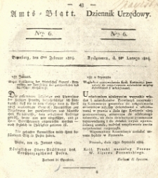 Amtsblatt der K&ouml;niglichen Preussischen Regierung zu Bromberg. 1824.02.06 No.6