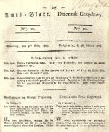 Amtsblatt der K&ouml;niglichen Preussischen Regierung zu Bromberg. 1824.03.05 No.10