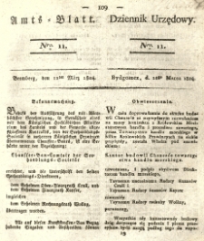 Amtsblatt der K&ouml;niglichen Preussischen Regierung zu Bromberg. 1824.03.12 No.11
