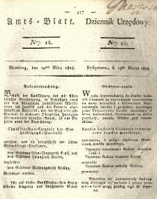 Amtsblatt der Königlichen Preussischen Regierung zu Bromberg. 1824.03.19 No.12