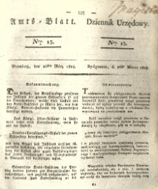 Amtsblatt der K&ouml;niglichen Preussischen Regierung zu Bromberg. 1824.03.26 No.13