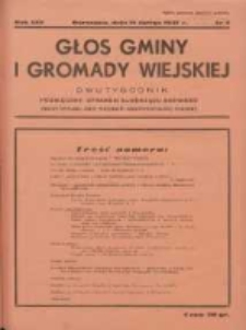 Głos Gminy i Gromady Wiejskiej: dwutygodnik poświęcony sprawom samorządu gminnego: organ Związku Gmin Wiejskich Rzeczypospolitej Polskiej 1937.02.16 R.13 Nr4