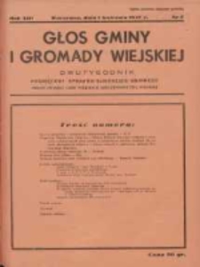 Głos Gminy i Gromady Wiejskiej: dwutygodnik poświęcony sprawom samorządu gminnego: organ Związku Gmin Wiejskich Rzeczypospolitej Polskiej 1937.04.01 R.13 Nr7