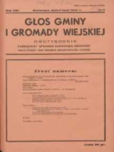 Głos Gminy i Gromady Wiejskiej: dwutygodnik poświęcony sprawom samorządu gminnego: organ Związku Gmin Wiejskich Rzeczypospolitej Polskiej 1937.05.01 R.13 Nr9