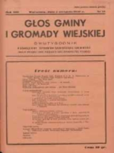 Głos Gminy i Gromady Wiejskiej: dwutygodnik poświęcony sprawom samorządu gminnego: organ Związku Gmin Wiejskich Rzeczypospolitej Polskiej 1937.08.02 R.13 Nr15