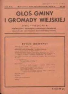 Głos Gminy i Gromady Wiejskiej: dwutygodnik poświęcony sprawom samorządu gminnego: organ Związku Gmin Wiejskich Rzeczypospolitej Polskiej 1936.10.01 R.12 Nr19