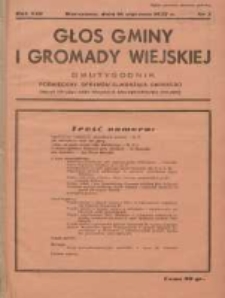 Głos Gminy i Gromady Wiejskiej: dwutygodnik poświęcony sprawom samorządu gminnego: organ Związku Gmin Wiejskich Rzeczypospolitej Polskiej 1937.01.16 R.13 Nr2