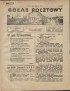 Gołąb Pocztowy: organ Zjednoczenia Polskich Stowarzyszeń Hodowc&oacute;w Gołębi Pocztowych na Rzeczpospolitą Polską 1927.01.01 R.3 Nr1