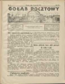 Gołąb Pocztowy: czasopismo poświęcone sprawą hodowli i tresury gołębia pocztowego 1927.01.15 R.3 Nr2