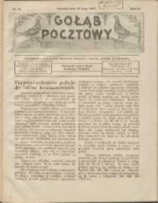 Gołąb Pocztowy: czasopismo poświęcone sprawom hodowli i tresury gołębia pocztowego 1927.05.15 R.3 Nr10