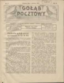 Gołąb Pocztowy: czasopismo poświęcony sprawom hodowli i tresury gołębi pocztowych 1927.06.01 R.3 Nr11