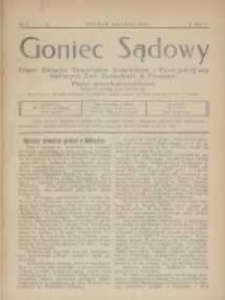 Goniec Sądowy: organ Związku Towarzystw Urzędnik&oacute;w i Funkcjonarjuszy Sądowych Ziem Zachodnich w Poznaniu 1925.02.01 R.5 Nr2