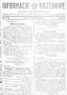 Informacje Urzędowe Powiatu Gnieźnieńskiego 1929.04.27 R.78 Nr35