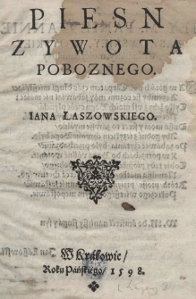 Piesn zywota poboznego Iana Łaszowskiego