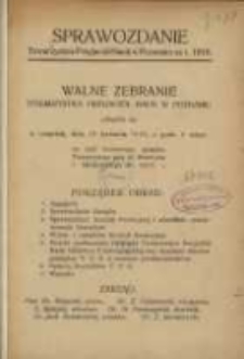 Sprawozdanie Towarzystwa Przyjaciół Nauk w Poznaniu za rok 1918