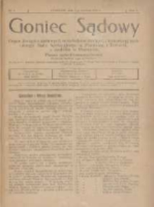 Goniec Sądowy: organ Związku Sądowych Urzędnik&oacute;w Średnich i Kancelaryjnych Okręgu Sądu Apelacyjnego w Poznaniu i Toruniu z siedzibą w Poznaniu 1925.04.01 R.5 Nr4