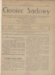 Goniec Sądowy: organ Związku Sądowych Urzędników Średnich i Kancelaryjnych Okręgu Sądu Apelacyjnego w Poznaniu i Toruniu z siedzibą w Poznaniu 1926.01 R.6 Nr1