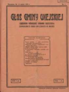 Głos Gminy Wiejskiej: czasopismo poświęcone sprawom Zrzeszenia Samopomocy Gmin Wiejskich w Polsce 1929.03.15 R.5 Nr5