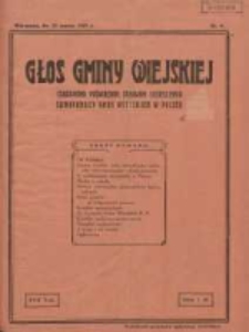 Głos Gminy Wiejskiej: czasopismo poświęcone sprawom Zrzeszenia Samopomocy Gmin Wiejskich w Polsce 1929.03.25 R.5 Nr6