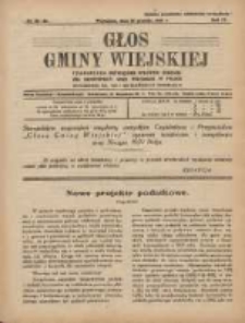 Głos Gminy Wiejskiej: czasopismo poświęcone sprawom Zrzeszenia Samopomocy Gmin Wiejskich w Polsce 1928.12.30 R.4 Nr35/36