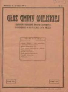 Głos Gminy Wiejskiej: czasopismo poświęcone sprawom Zrzeszenia Samopomocy Gmin Wiejskich w Polsce 1929.02.15 R.5 Nr3