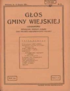 Głos Gminy Wiejskiej: czasopismo poświęcone sprawom Związku Gmin Wiejskich Rzeczypospolitej Polskiej 1929.08.15 R.5 Nr15