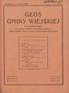 Głos Gminy Wiejskiej: czasopismo poświęcone sprawom samorządu gminnego: organ Związku Gmin Wiejskich Rzeczypospolitej Polskiej 1930.11.15 R.6 Nr21