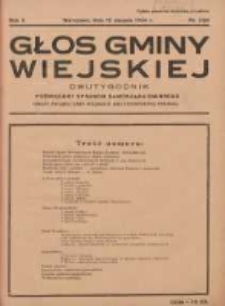 Głos Gminy Wiejskiej: dwutygodnik poświęcony sprawom samorządu gminnego: organ Związku Gmin Wiejskich Rzeczypospolitej Polskiej 1934.08.15 R.10 Nr15/16