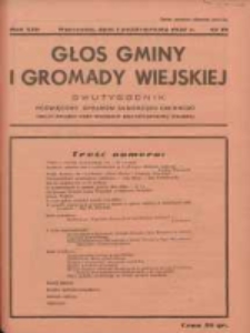 Głos Gminy i Gromady Wiejskiej: dwutygodnik poświęcony sprawom samorządu gminnego: organ Związku Gmin Wiejskich Rzeczypospolitej Polskiej 1937.10.01 R.13 Nr19