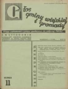Głos Gminy Wiejskiej: dwutygodnik poświęcony sprawom samorządu gminnego: organ Związku Gmin Wiejskich Rzeczypospolitej Polskiej 1939.06.01 R.15 Nr11