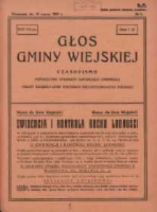 Głos Gminy Wiejskiej: czasopismo poświęcone sprawom samorządu gminnego: organ Związku Gmin Wiejskich Rzeczypospolitej Polskiej 1931.03.15 R.7 Nr5