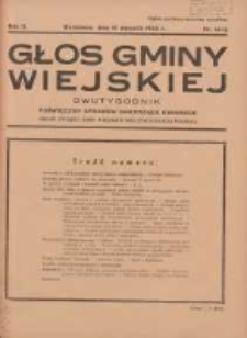 Głos Gminy Wiejskiej: dwutygodnik poświęcony sprawom samorządu gminnego: organ Związku Gmin Wiejskich Rzeczypospolitej Polskiej 1933.08.15 R.9 Nr14/15
