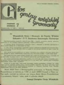 Głos Gminy Wiejskiej: dwutygodnik poświęcony sprawom samorządu gminnego: organ Związku Gmin Wiejskich Rzeczypospolitej Polskiej 1939.04.01 R.15 Nr7