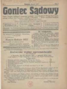 Goniec Sądowy: organ Związku Sądowych Urzędnik&oacute;w Średnich i Kancelaryjnych Okręgu Sądu Apelacyjnego w Poznaniu i Toruniu z siedzibą w Poznaniu 1927.01 R.7 Nr1