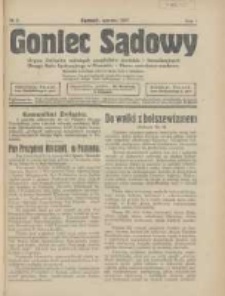 Goniec Sądowy: organ Związku Sądowych Urzędnik&oacute;w Średnich i Kancelaryjnych Okręgu Sądu Apelacyjnego w Poznaniu 1927.03 R.7 Nr3