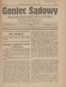 Goniec Sądowy: organ Związku Sądowych Urzędnik&oacute;w Średnich i Kancelaryjnych Okręgu Sądu Apelacyjnego w Poznaniu 1927.08/09 R.7 Nr8/9