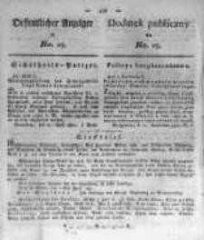 Oeffentlicher Anzeiger zu No.19 1821