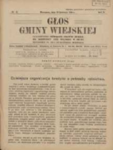 Głos Gminy Wiejskiej: czasopismo poświęcone sprawom Zrzeszenia Samopomocy Gmin Wiejskich w Polsce 1928.04.30 R.4 Nr12