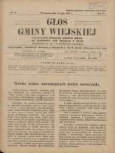 Głos Gminy Wiejskiej: czasopismo poświęcone sprawom Zrzeszenia Samopomocy Gmin Wiejskich w Polsce 1928.05.10 R.4 Nr13