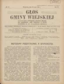 Głos Gminy Wiejskiej: czasopismo poświęcone sprawom Zrzeszenia Samopomocy Gmin Wiejskich w Polsce 1928.05.30 R.4 Nr15
