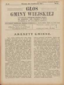 Głos Gminy Wiejskiej: czasopismo poświęcone sprawom Zrzeszenia Samopomocy Gmin Wiejskich w Polsce 1928.10.10 R.4 Nr28